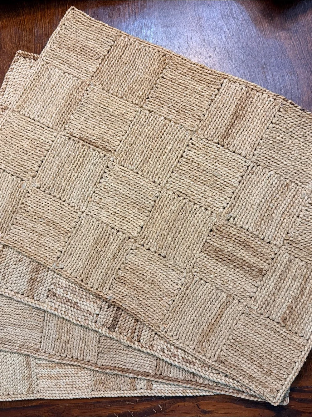 Woven Natural Jute Placemats - Set of 2